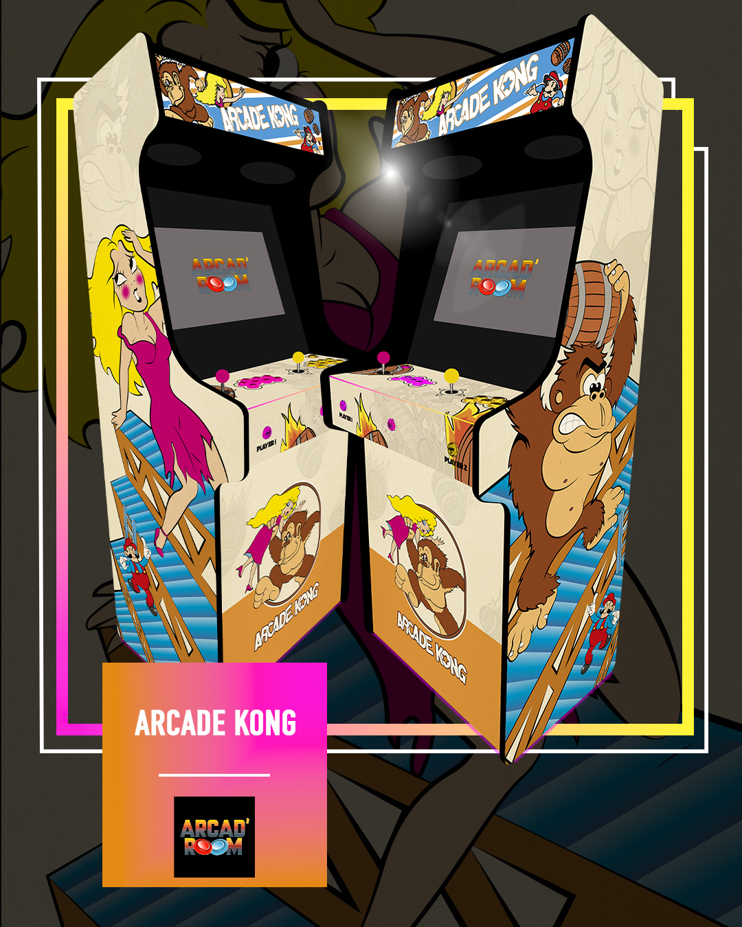 Borne d'arcade personnalisable fabriquée en Gironde (33) par Arcad'room