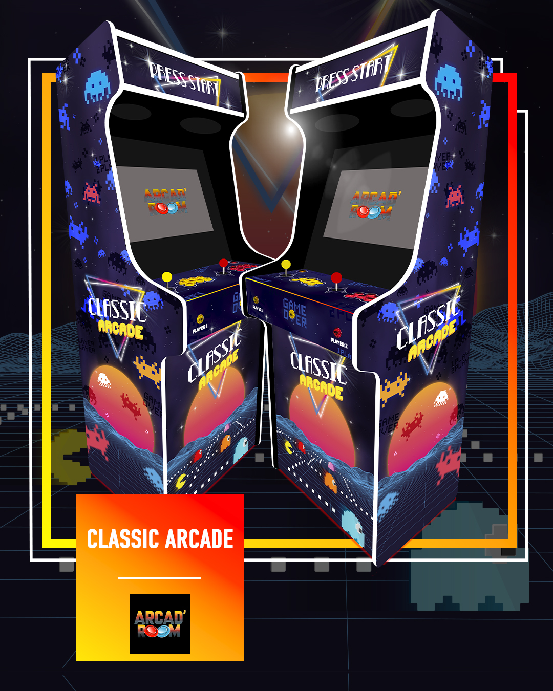 Borne d'arcade personnalisable fabriquée en Gironde (33) par Arcad'room