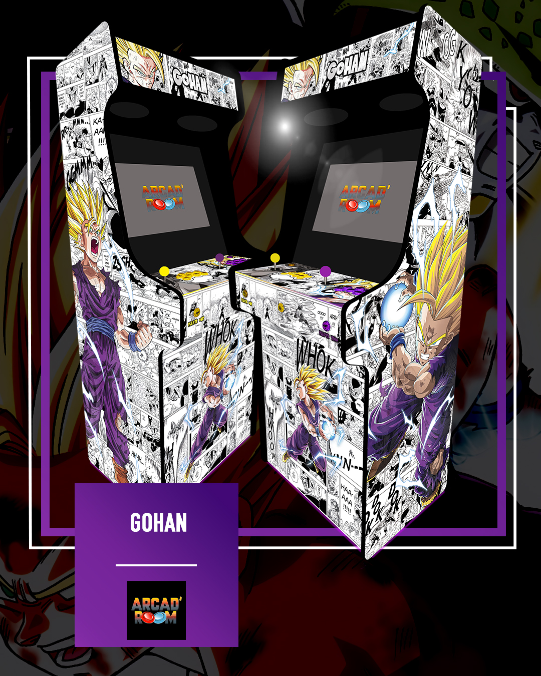 Borne d'arcade personnalisable fabriquée en Gironde (33) par Arcad'room