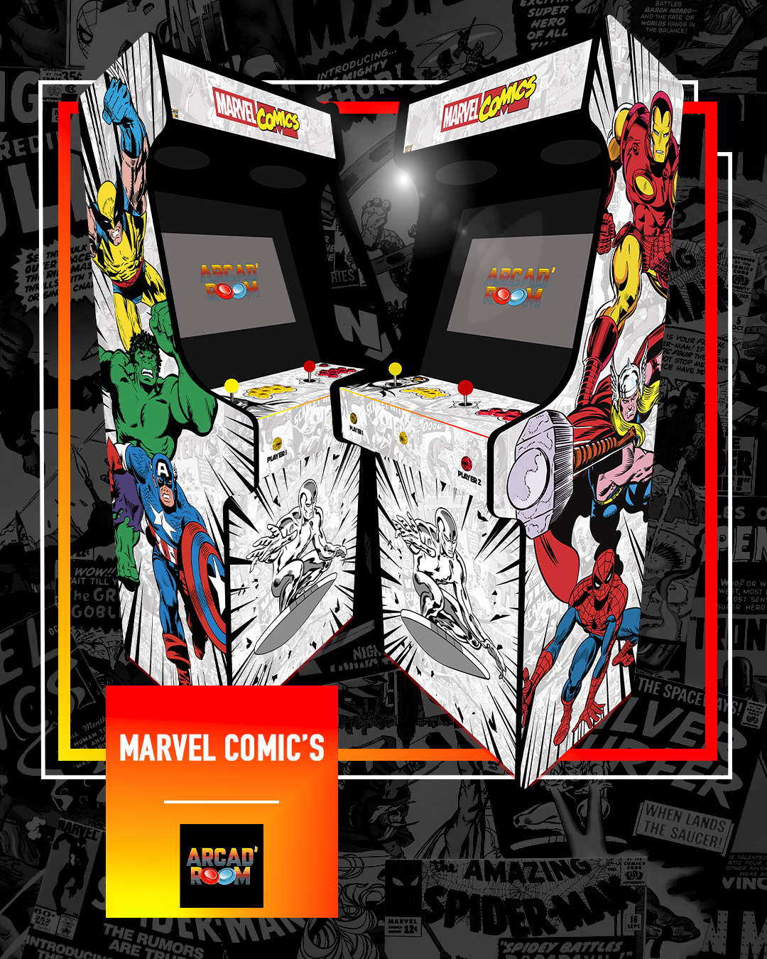 Borne d'arcade personnalisable fabriquée en Gironde (33) par Arcad'room