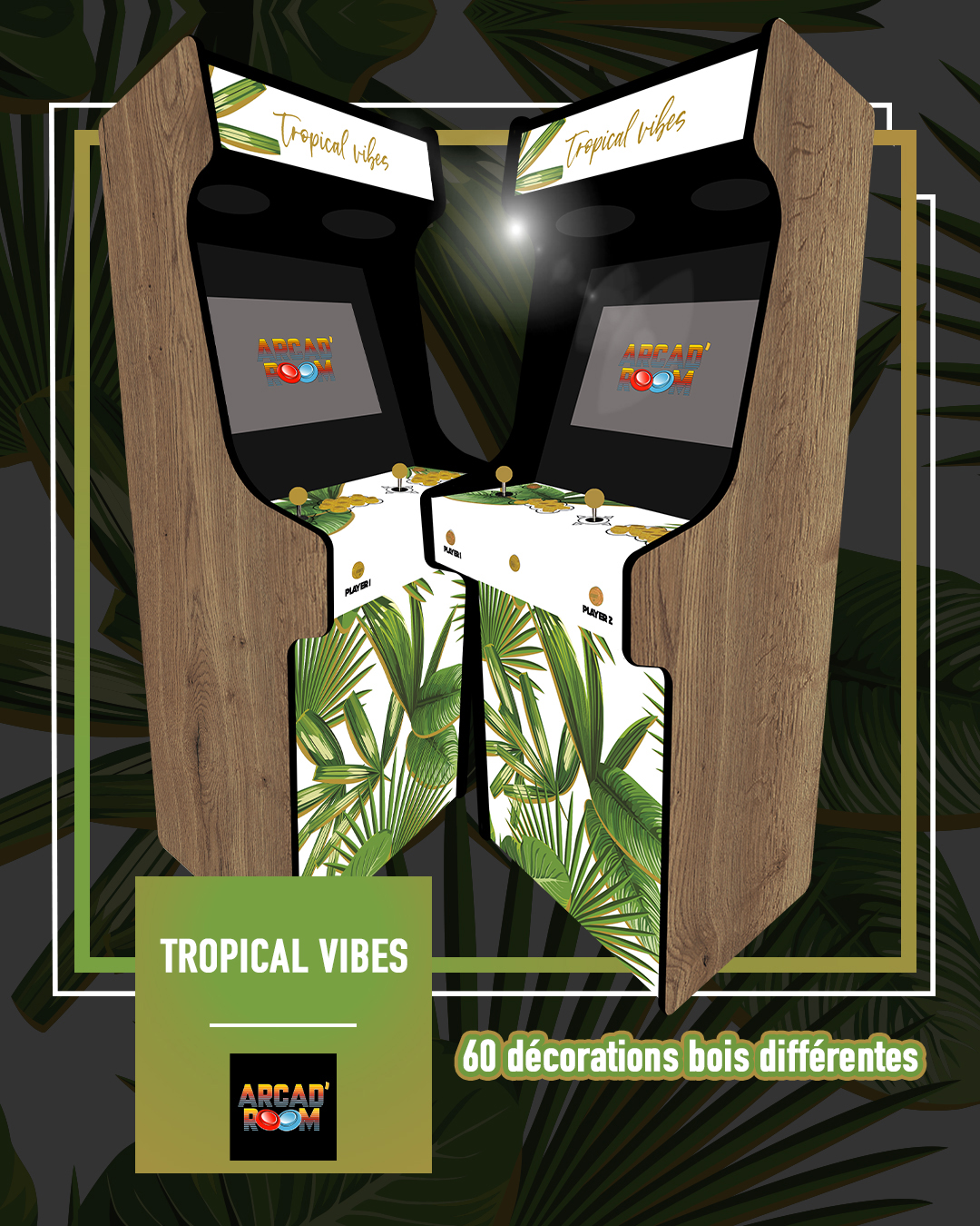 Borne d'arcade personnalisable fabriquée en Gironde (33) par Arcad'room