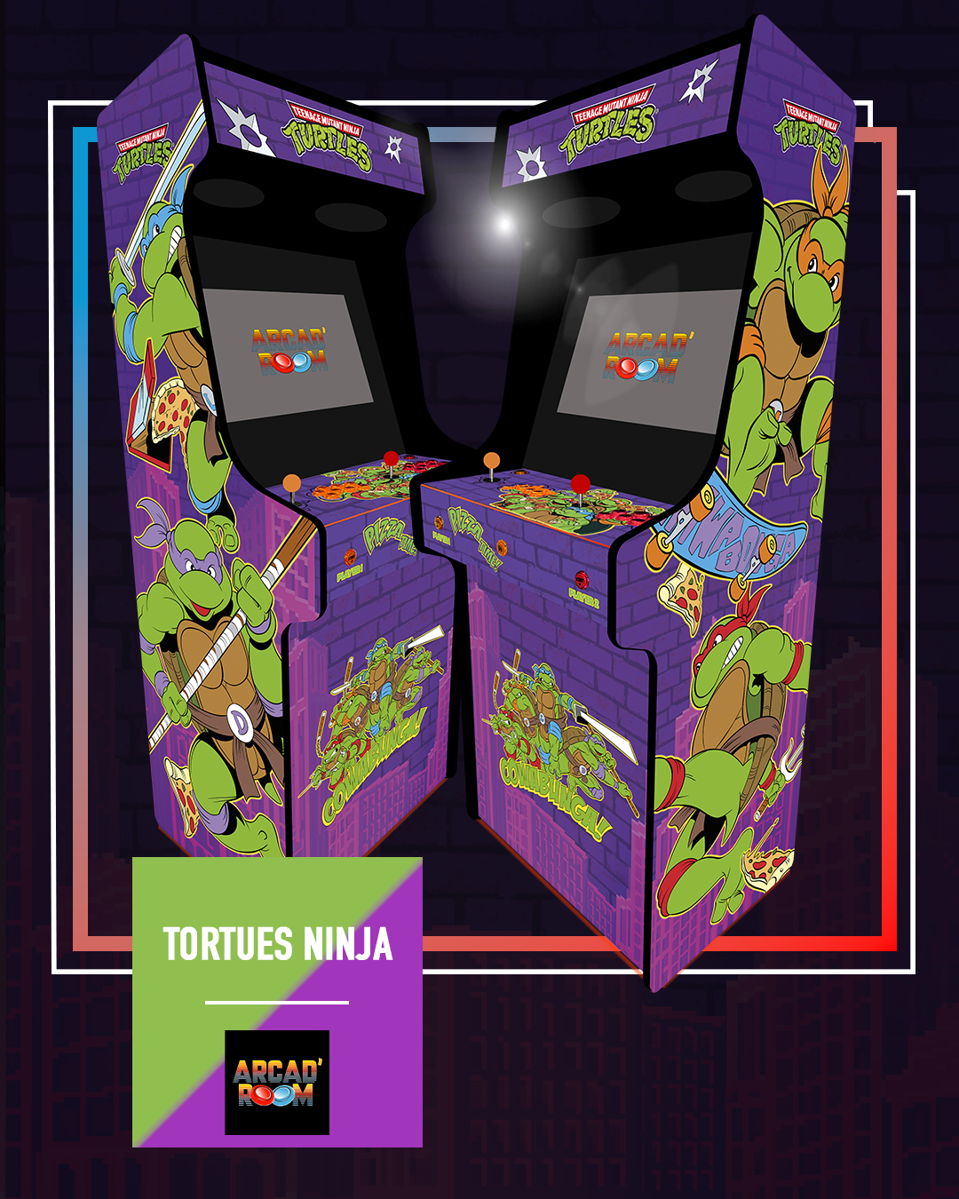 Borne d'arcade personnalisable fabriquée en Gironde (33) par Arcad'room