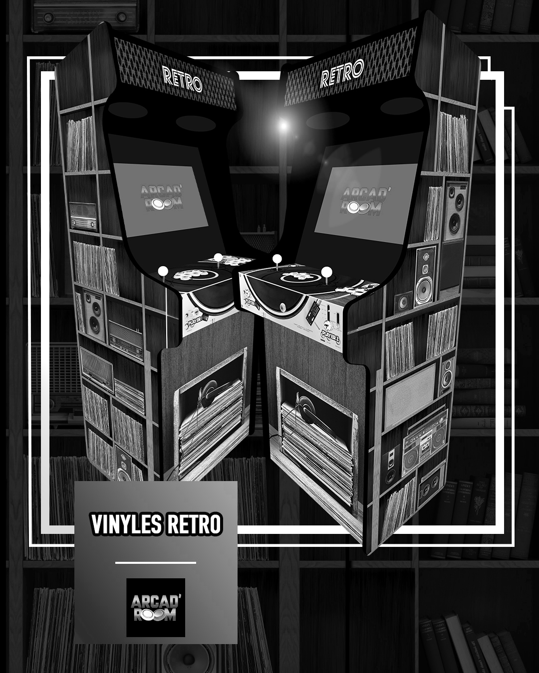 Borne d'arcade personnalisable fabriquée en Gironde (33) par Arcad'room