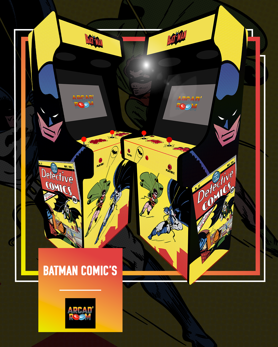 Borne d'arcade personnalisable fabriquée en Gironde (33) par Arcad'room