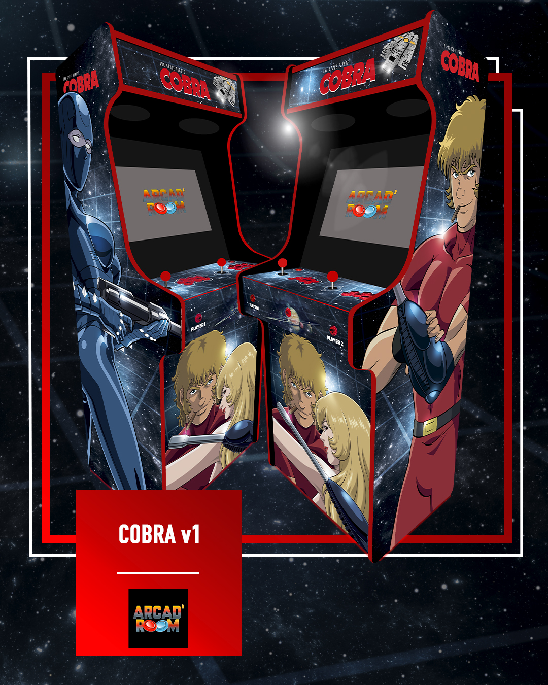 Borne d'arcade personnalisable fabriquée en Gironde (33) par Arcad'room