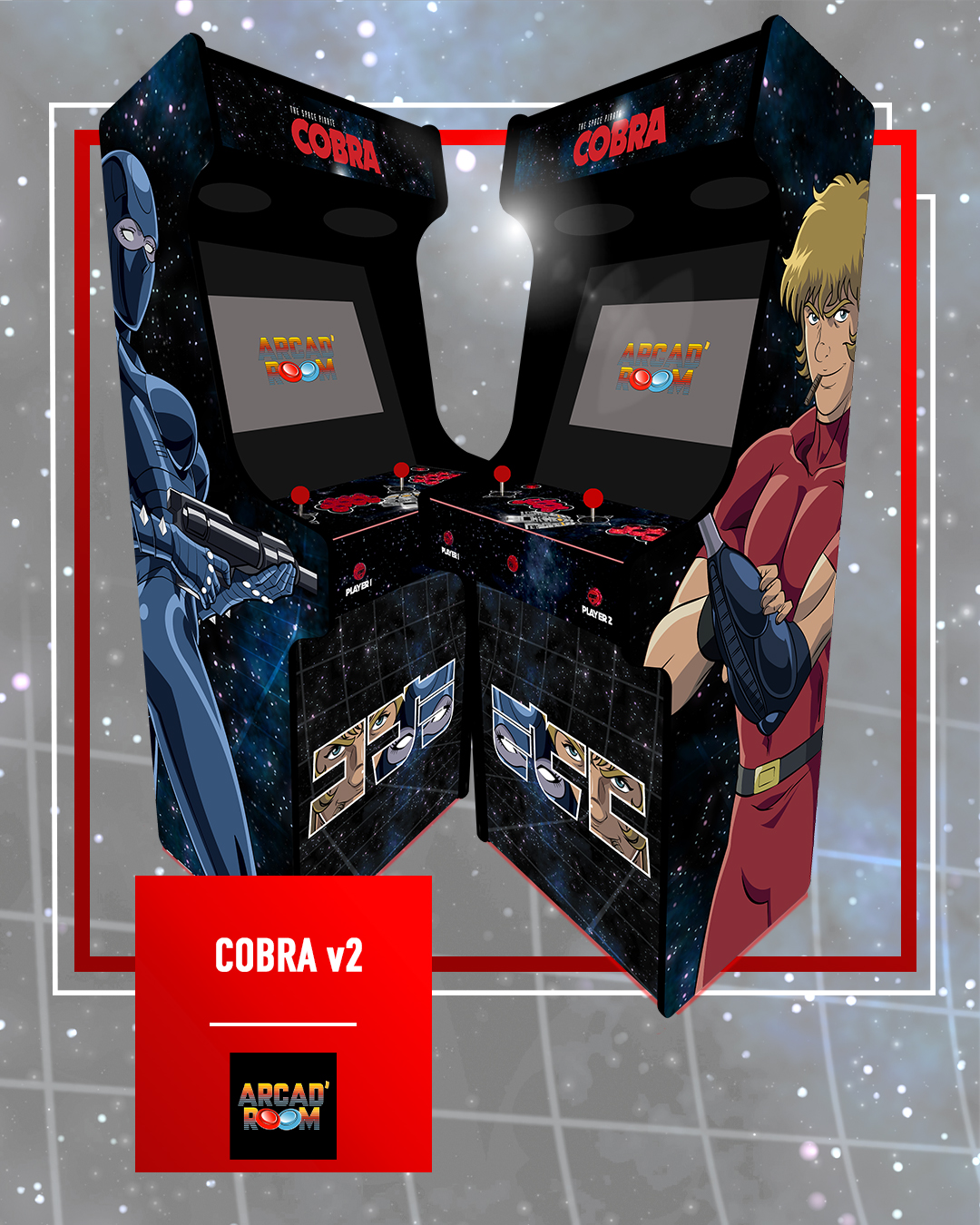 Borne d'arcade personnalisable fabriquée en Gironde (33) par Arcad'room