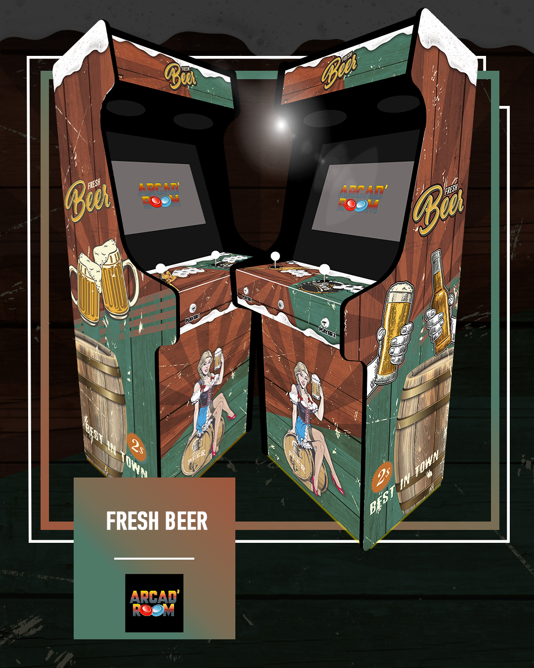 Borne d'arcade personnalisable fabriquée en Gironde (33) par Arcad'room