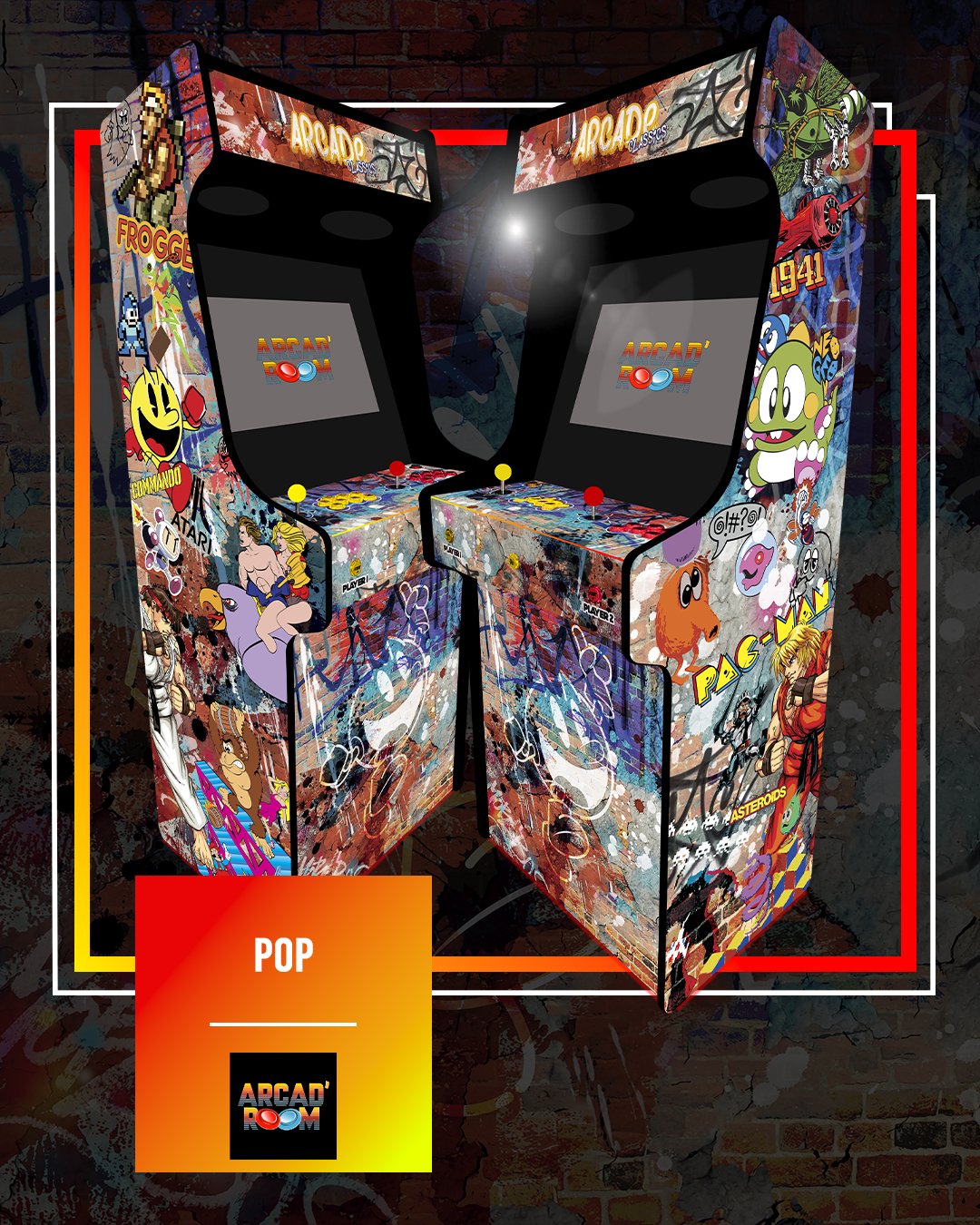 Borne d'arcade personnalisable fabriquée en Gironde (33) par Arcad'room