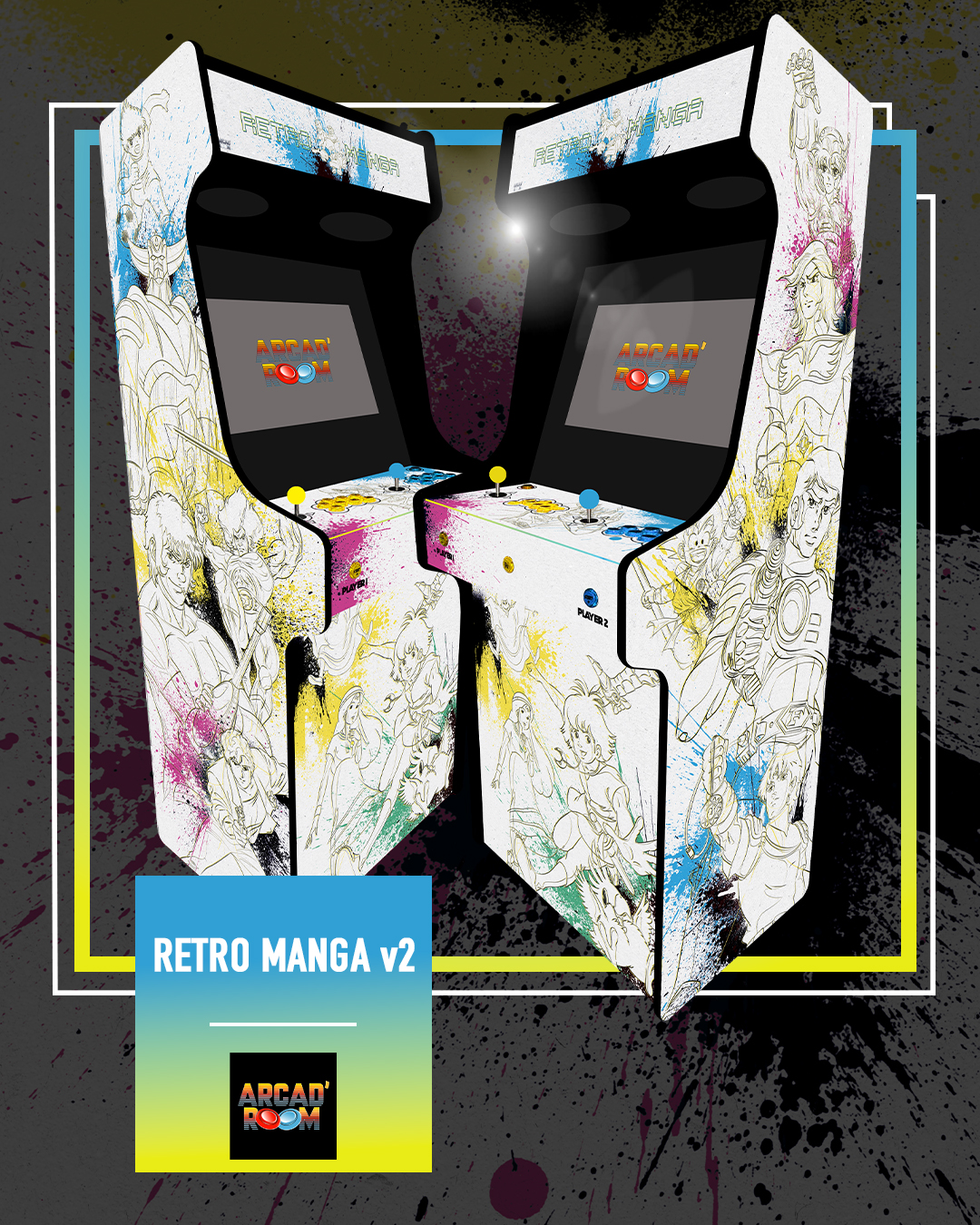 Borne d'arcade personnalisable fabriquée en Gironde (33) par Arcad'room