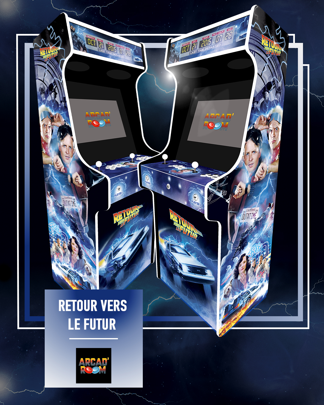 Borne d'arcade personnalisable fabriquée en Gironde (33) par Arcad'room