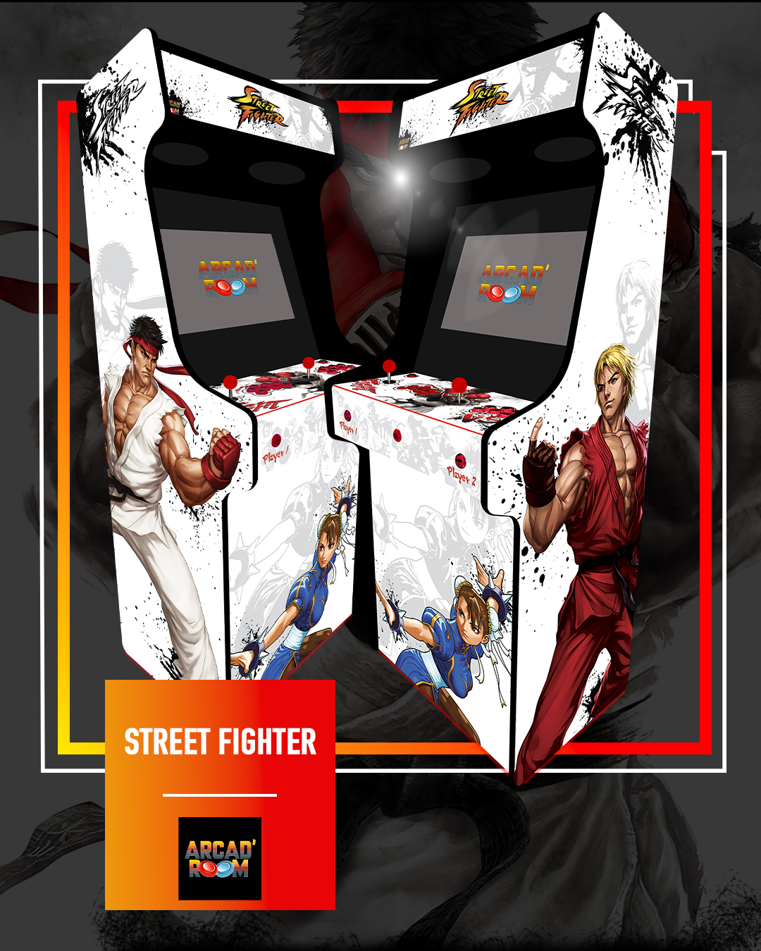 Borne d'arcade personnalisable fabriquée en Gironde (33) par Arcad'room